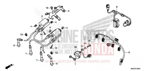 FAISCEAU SECONDAIRE/BOBINE D'ALLUMAGE CB1100NAK de 2019